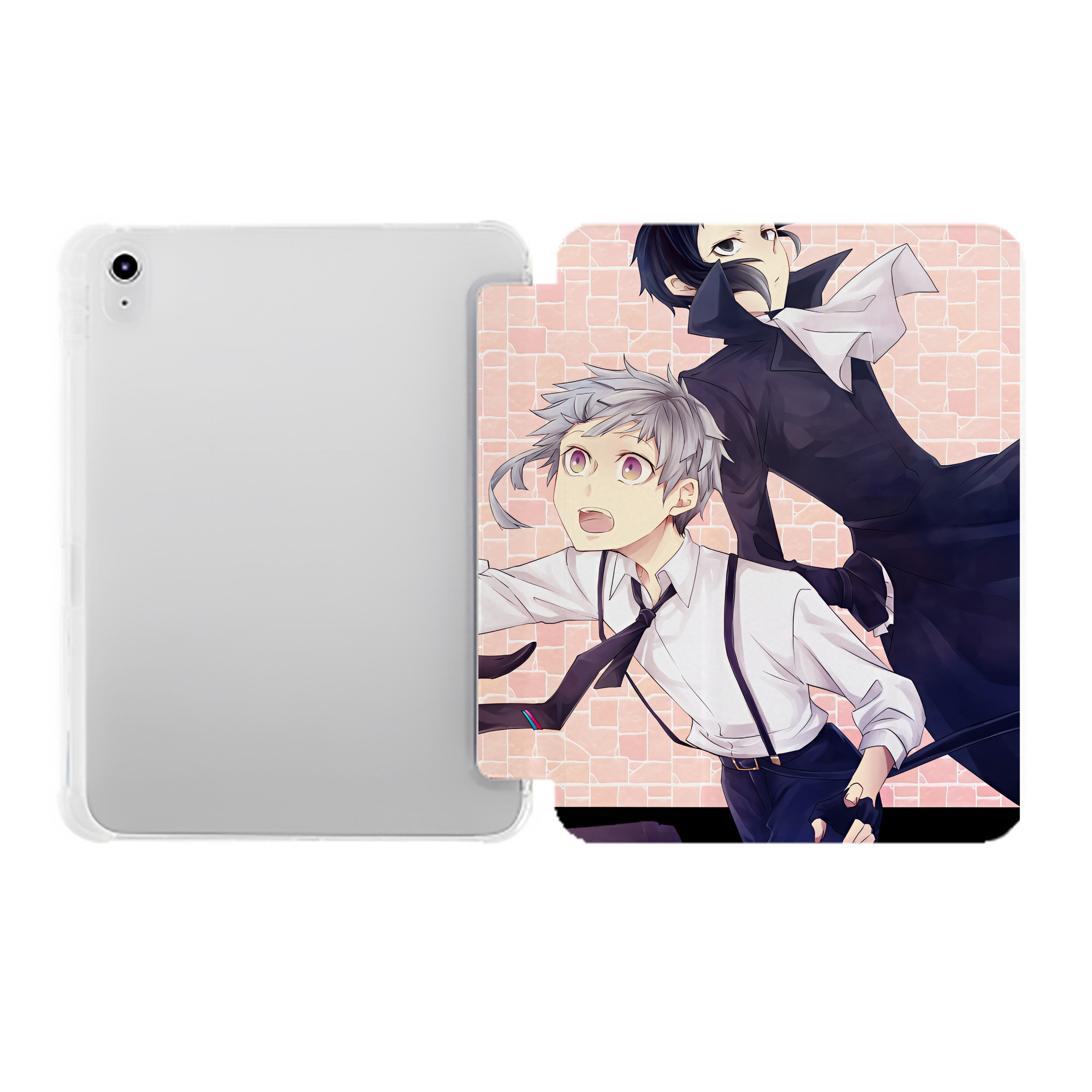 （画像用） 文豪ストレイドッグス Bungo Stray Dogs IPad ケース ペン収納付き 三つ折りスタンド PUレザー×シリコン 対応機種9.5/10.5/10.9インチ
